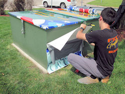 Wrapping of the Storage Boxes at Veterans Park, August 15, 2025