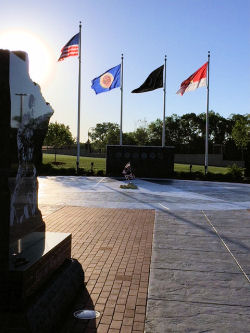 Dawn breaks at Veterans Park Memorial Day 2018