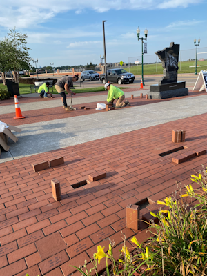 Nineteen new Memorial Pavers were installed Friday, Sept. 12 at Veterans Park in North St. Paul to remember our Military Veterans at the upcoming POW/MIA Remembrance Walk on Thursday, Sept. 25 at 6 p.m. from the VFW Post 1350 Club Home. Ceremonies begin at the Park at approximately 7 p.m. The ceremony will recognize these 19 Veterans’ pavers, their service and sacrifice with a choral performance by North High Chorus. We thank Metro Brick, LCI Landscapes, the Legion Post 39, VFW Post 1350 Honor Guards and the families who purchased these Memorial Pavers in 2024-2025.