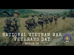 &ldquo;Sunday, March 29 remembers the service of America&rsquo;s Vietnam Veterans. Over 7 million veterans served from every military branch in the Southeast Asian Theater to combat Communist aggressive for 10 years and 58,220 died with more than 150,000 wounded. Their sacrifice must never be forgotten and Veterans Park honors their memory and endurance.&rdquo;